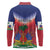 Personalized Haiti 509 Long Sleeve Polo Shirt Repiblik d Ayiti