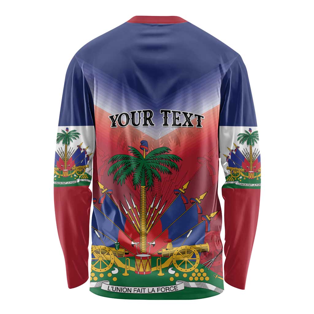 Personalized Haiti 509 Long Sleeve Shirt Repiblik d Ayiti