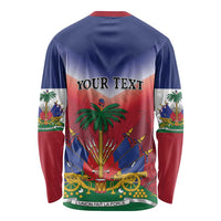 Personalized Haiti 509 Long Sleeve Shirt Repiblik d Ayiti