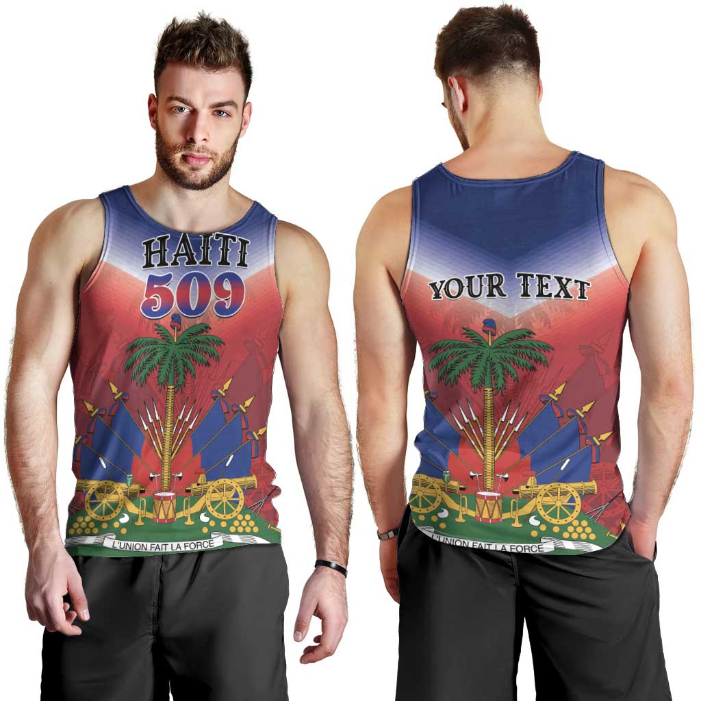 Personalized Haiti 509 Men Tank Top Repiblik d Ayiti