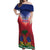 Personalized Haiti 509 Off Shoulder Maxi Dress Repiblik d Ayiti