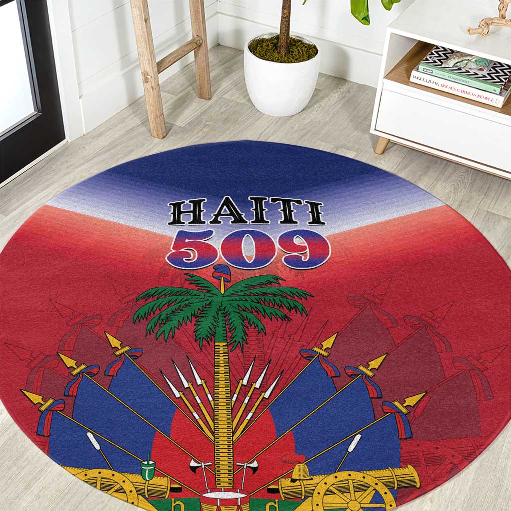 Haiti 509 Round Carpet Repiblik d Ayiti