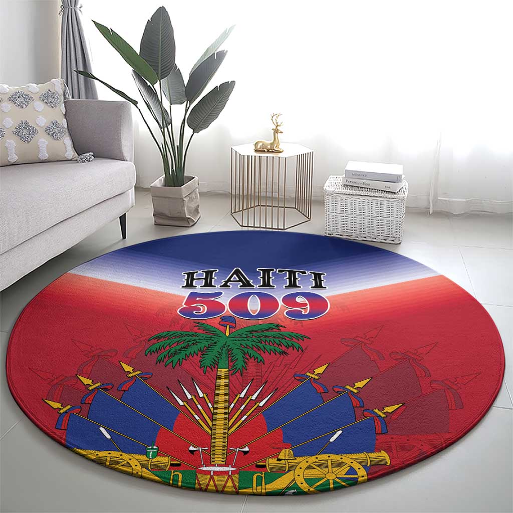 Haiti 509 Round Carpet Repiblik d Ayiti