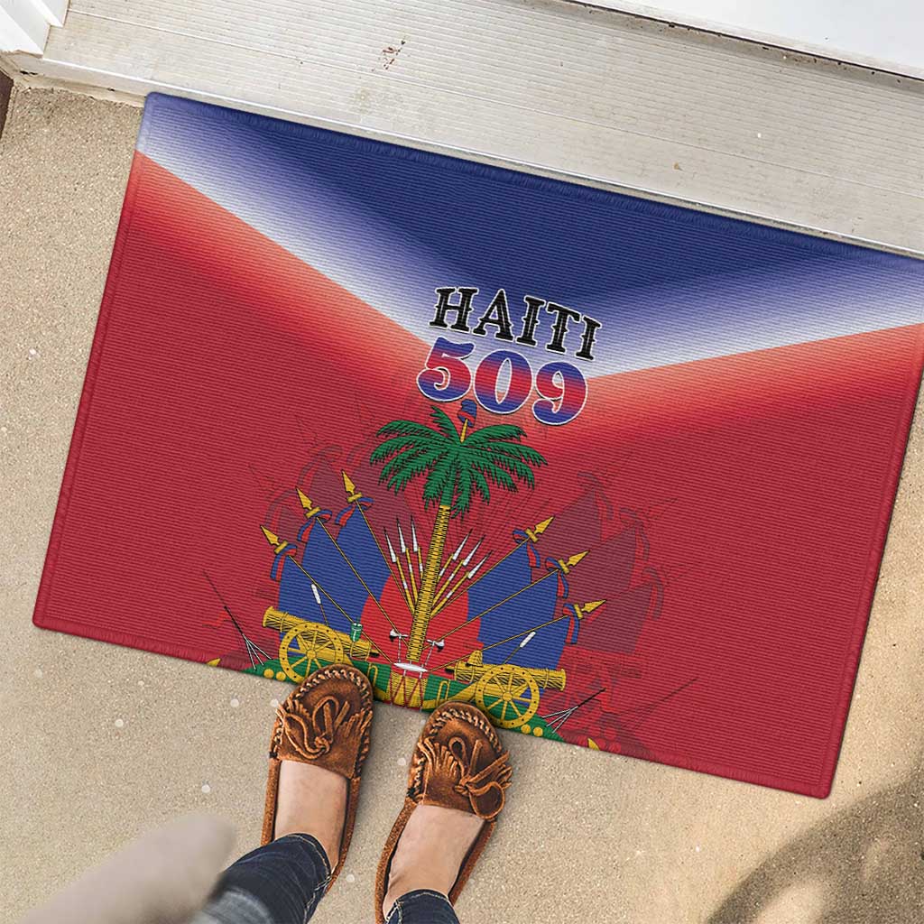 Haiti 509 Rubber Doormat Repiblik d Ayiti
