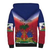 Personalized Haiti 509 Sherpa Hoodie Repiblik d Ayiti