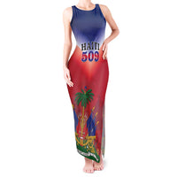 Personalized Haiti 509 Tank Maxi Dress Repiblik d Ayiti