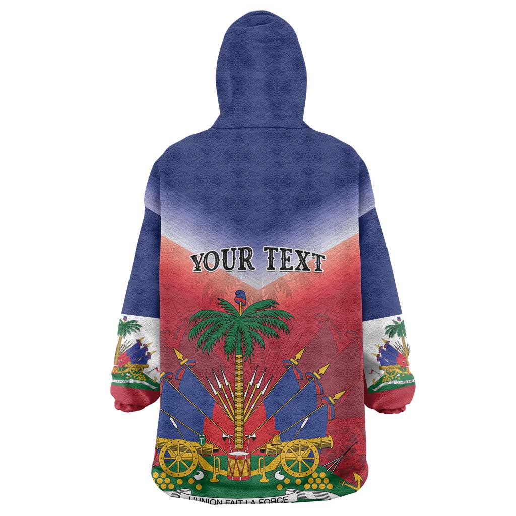 Personalized Haiti 509 Wearable Blanket Hoodie Repiblik d Ayiti