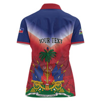 Personalized Haiti 509 Women Polo Shirt Repiblik d Ayiti