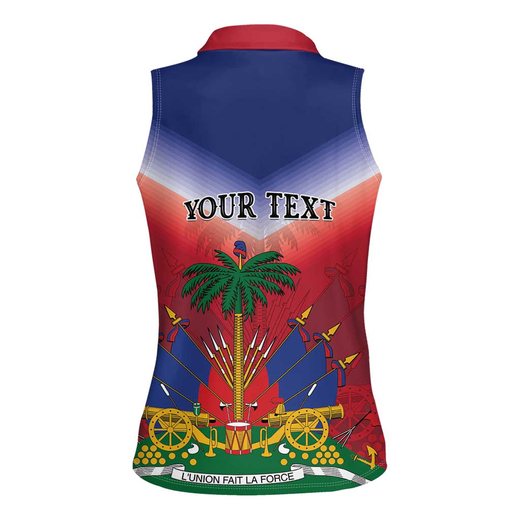 Personalized Haiti 509 Women Sleeveless Polo Shirt Repiblik d Ayiti