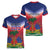 Personalized Haiti 509 Women V-Neck T-Shirt Repiblik d Ayiti
