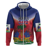 Personalized Haiti 509 Zip Hoodie Repiblik d Ayiti