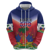 Personalized Haiti 509 Zip Hoodie Repiblik d Ayiti