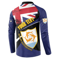 Personalised Anguilla Button Sweatshirt Strength and Endurance Grunge