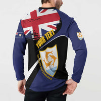 Personalised Anguilla Button Sweatshirt Strength and Endurance Grunge