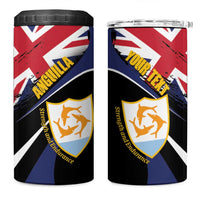Personalised Anguilla 4 in 1 Can Cooler Tumbler Strength and Endurance Grunge
