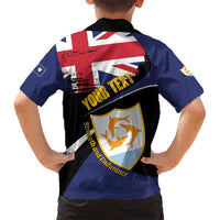 Personalised Anguilla Family Matching Long Sleeve Bodycon Dress and Hawaiian Shirt Strength and Endurance Grunge