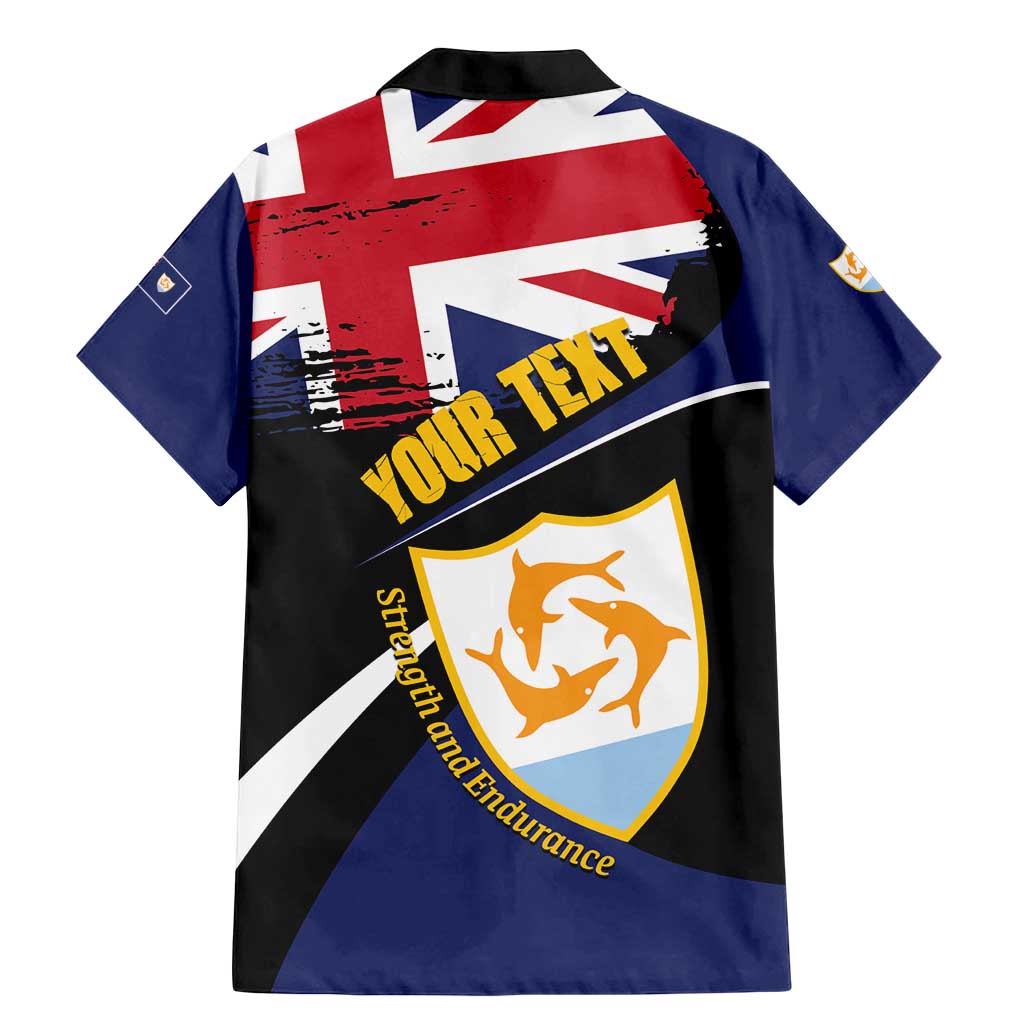 Personalised Anguilla Family Matching Mermaid Dress and Hawaiian Shirt Strength and Endurance Grunge