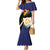 Personalised Anguilla Family Matching Mermaid Dress and Hawaiian Shirt Strength and Endurance Grunge