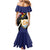 Personalised Anguilla Family Matching Mermaid Dress and Hawaiian Shirt Strength and Endurance Grunge