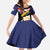 Personalised Anguilla Family Matching Off The Shoulder Long Sleeve Dress and Hawaiian Shirt Strength and Endurance Grunge