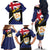 Personalised Anguilla Family Matching Off The Shoulder Long Sleeve Dress and Hawaiian Shirt Strength and Endurance Grunge
