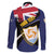Personalised Anguilla Family Matching Off The Shoulder Long Sleeve Dress and Hawaiian Shirt Strength and Endurance Grunge