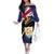 Personalised Anguilla Family Matching Off The Shoulder Long Sleeve Dress and Hawaiian Shirt Strength and Endurance Grunge