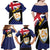 Personalised Anguilla Family Matching Off Shoulder Maxi Dress and Hawaiian Shirt Strength and Endurance Grunge