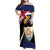 Personalised Anguilla Family Matching Off Shoulder Maxi Dress and Hawaiian Shirt Strength and Endurance Grunge
