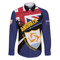 Personalised Anguilla Family Matching Off Shoulder Short Dress and Hawaiian Shirt Strength and Endurance Grunge