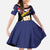 Personalised Anguilla Family Matching Short Sleeve Bodycon Dress and Hawaiian Shirt Strength and Endurance Grunge