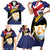 Personalised Anguilla Family Matching Short Sleeve Bodycon Dress and Hawaiian Shirt Strength and Endurance Grunge