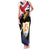 Personalised Anguilla Family Matching Tank Maxi Dress and Hawaiian Shirt Strength and Endurance Grunge