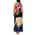 Personalised Anguilla Family Matching Tank Maxi Dress and Hawaiian Shirt Strength and Endurance Grunge