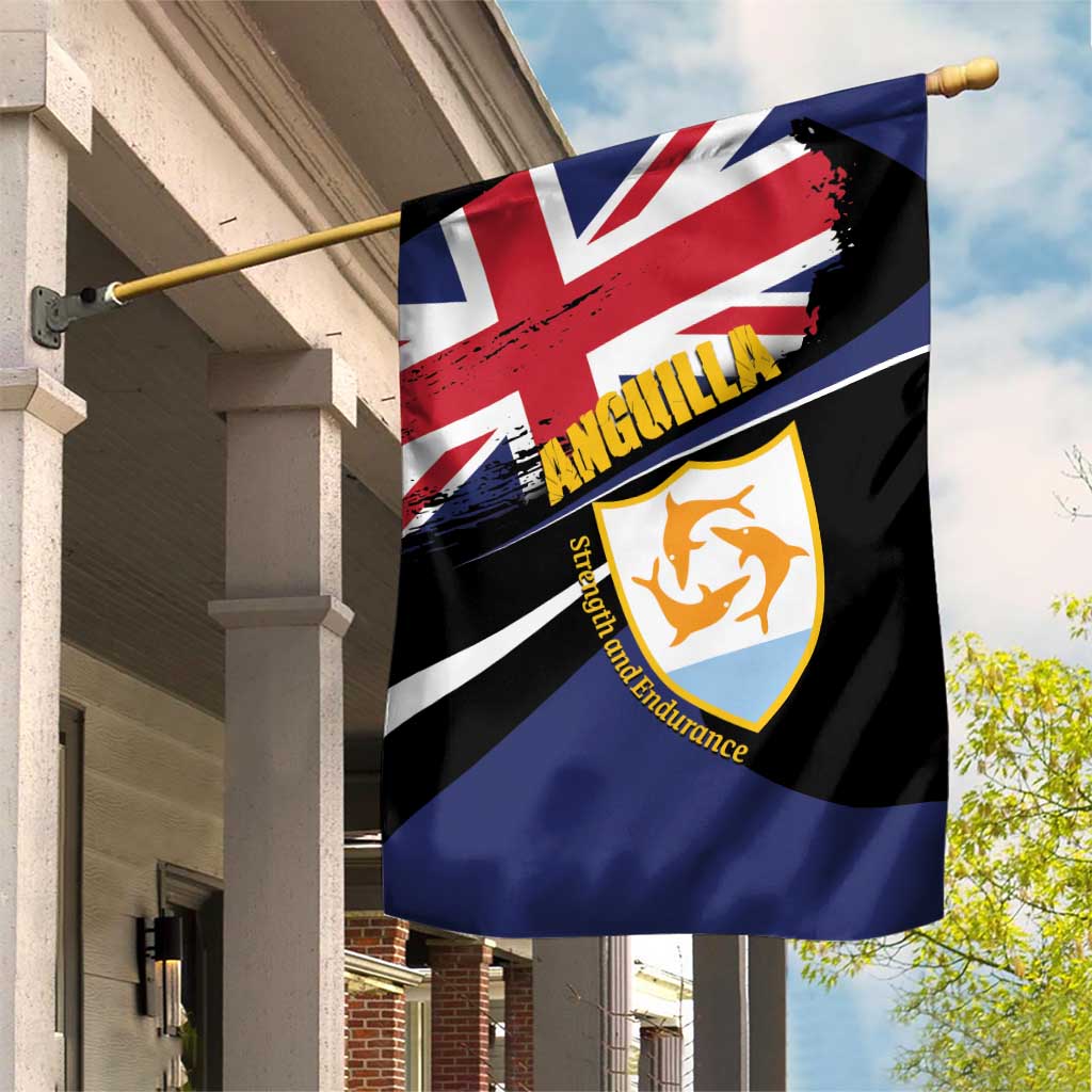 Anguilla Garden Flag Strength and Endurance Grunge