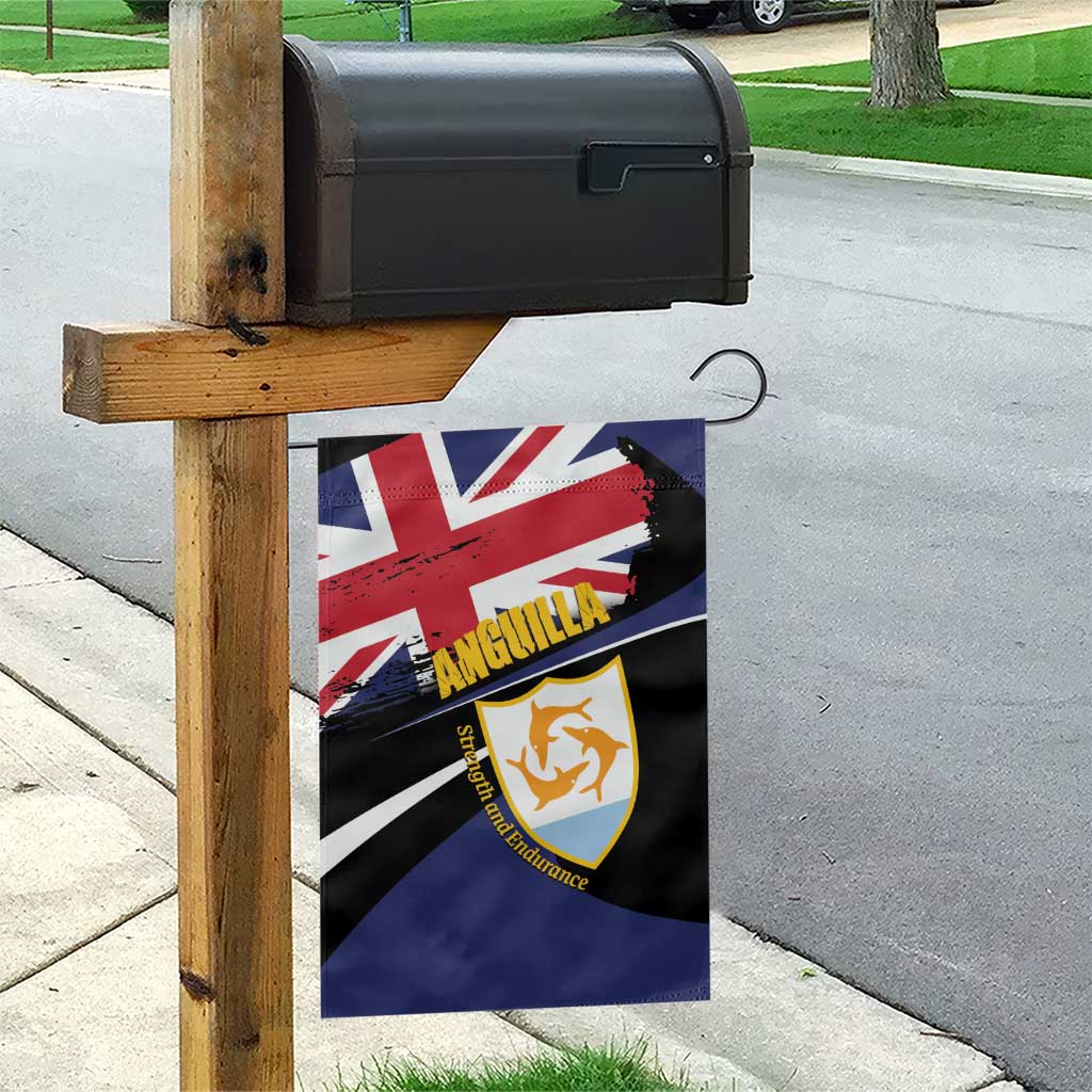 Anguilla Garden Flag Strength and Endurance Grunge
