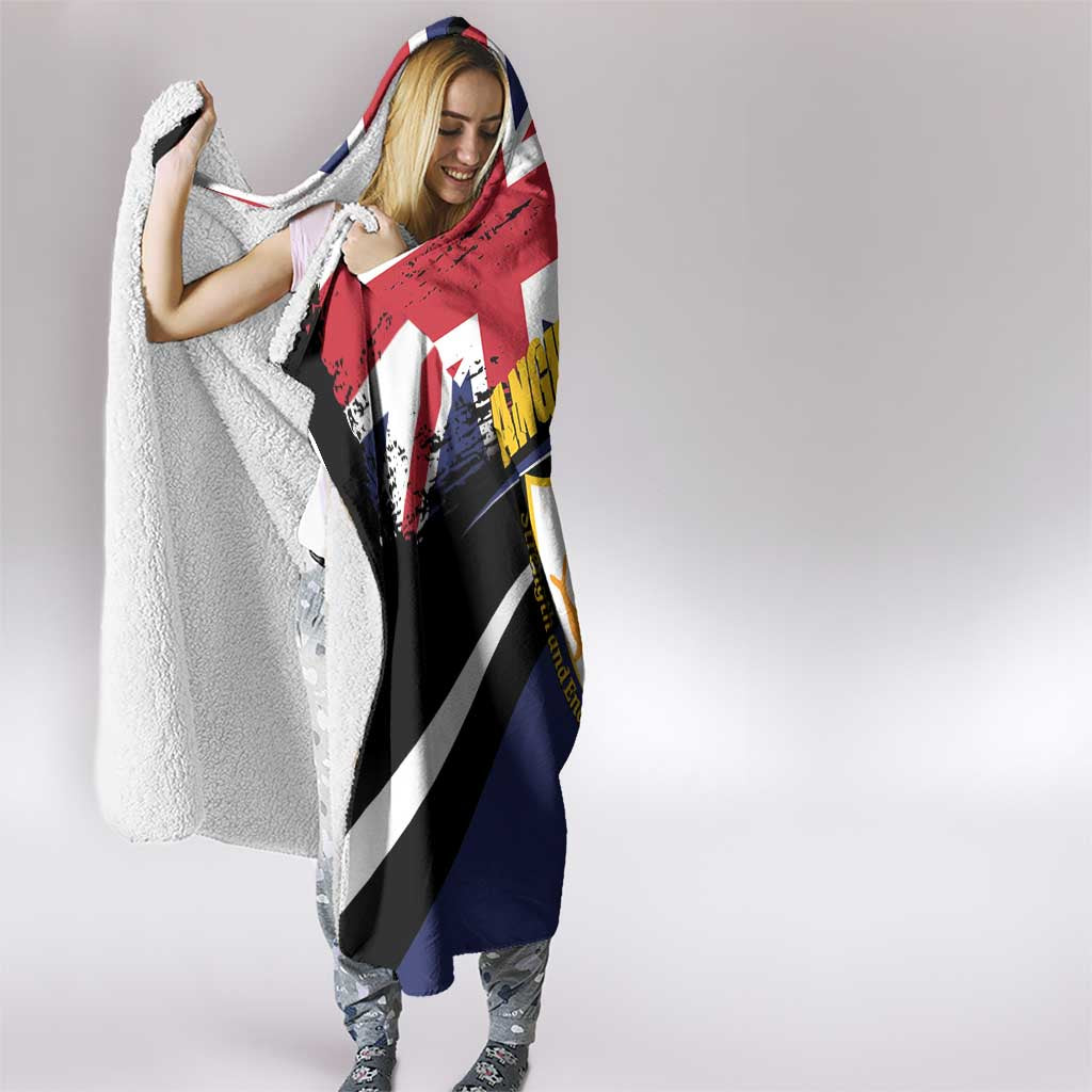 Anguilla Hooded Blanket Strength and Endurance Grunge