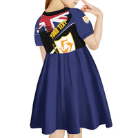 Personalised Anguilla Kid Short Sleeve Dress Strength and Endurance Grunge