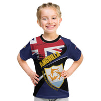 Personalised Anguilla Kid T Shirt Strength and Endurance Grunge