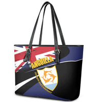Anguilla Leather Tote Bag Strength and Endurance Grunge