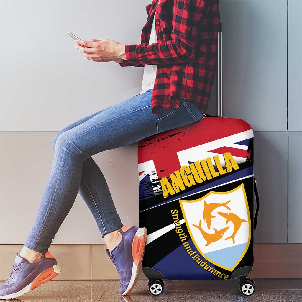 Anguilla Luggage Cover Strength and Endurance Grunge