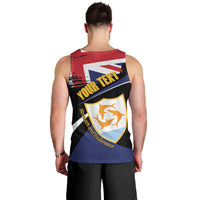 Personalised Anguilla Men Tank Top Strength and Endurance Grunge
