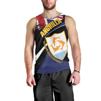 Personalised Anguilla Men Tank Top Strength and Endurance Grunge