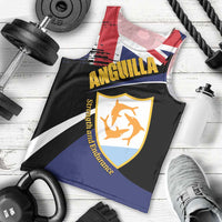 Personalised Anguilla Men Tank Top Strength and Endurance Grunge