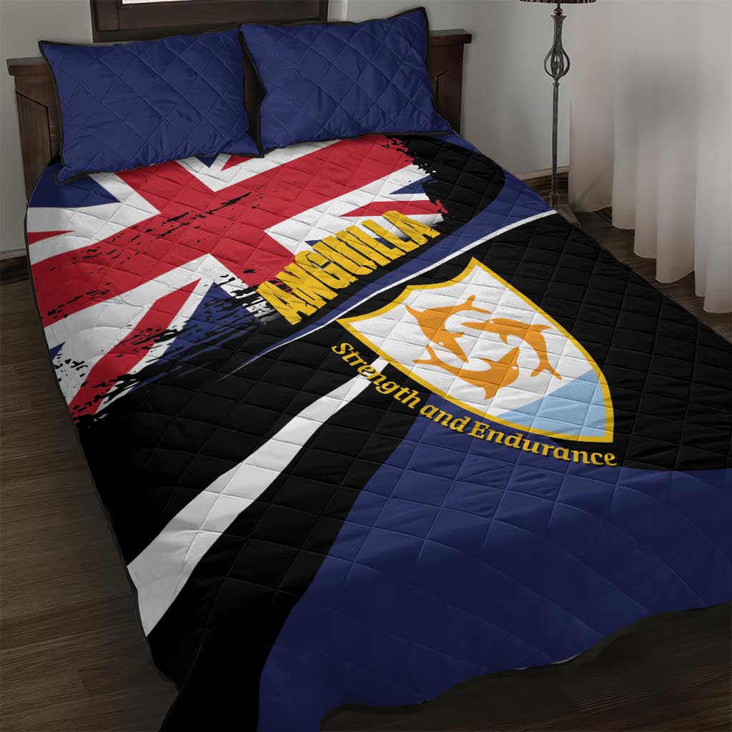 Anguilla Quilt Bed Set Strength and Endurance Grunge