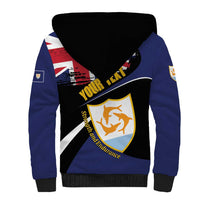 Personalised Anguilla Sherpa Hoodie Strength and Endurance Grunge