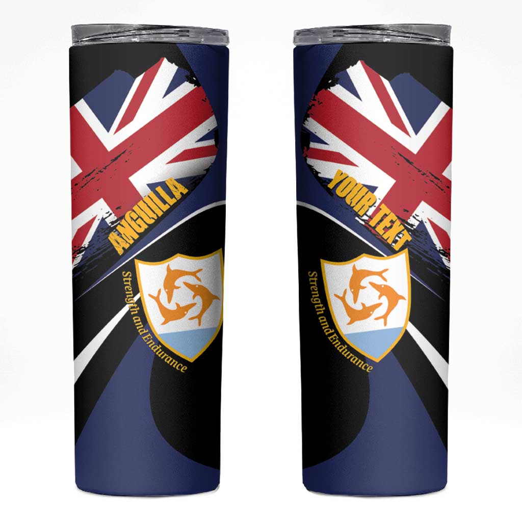 Personalised Anguilla Skinny Tumbler Strength and Endurance Grunge