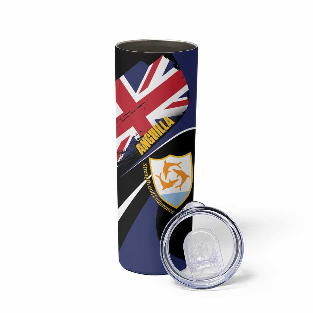 Personalised Anguilla Skinny Tumbler Strength and Endurance Grunge