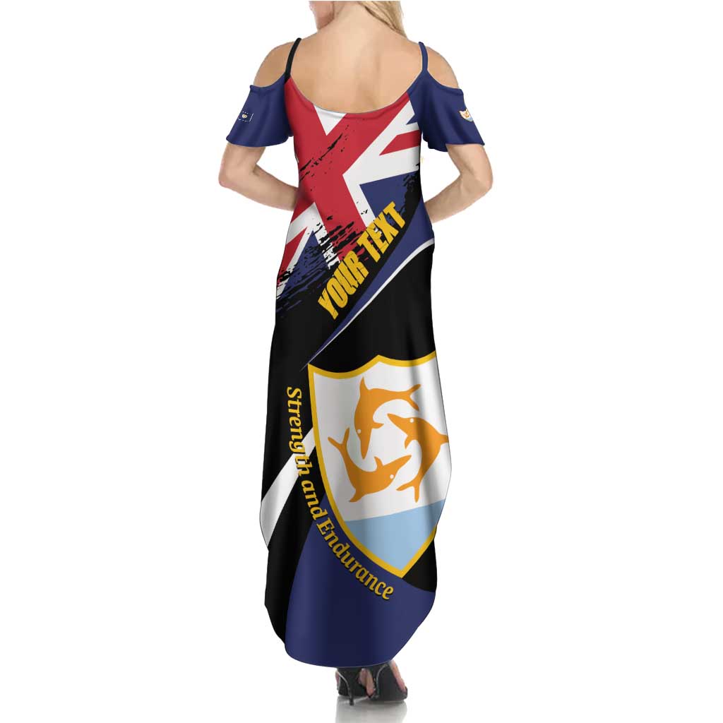 Personalised Anguilla Summer Maxi Dress Strength and Endurance Grunge