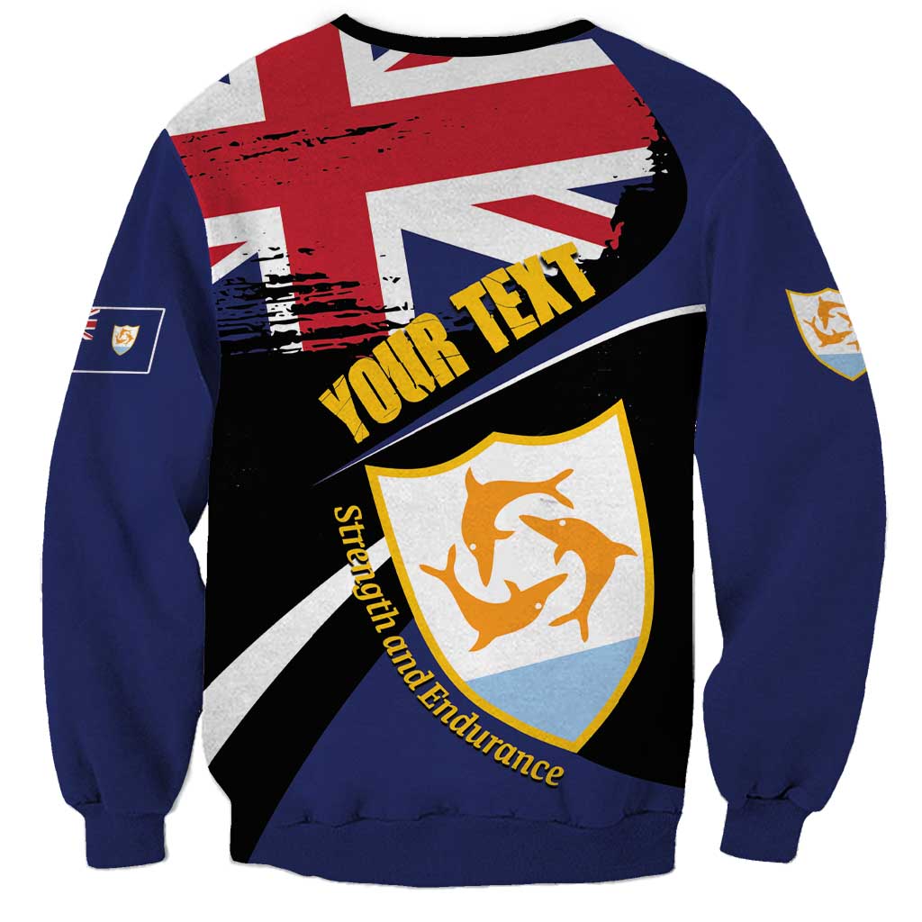 Personalised Anguilla Sweatshirt Strength and Endurance Grunge